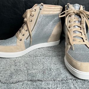 NEVER WORN Wedge Sparkle Sneaker 🪩